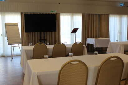 Oaks Pavilion corporate event layout at Rivenhall Oaks